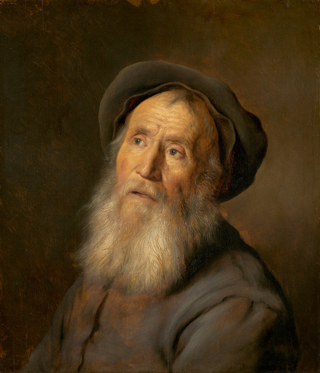 Bearded Man with a Beret by Jan Lievens (Dutch, 1607 - 1674), 16X12"(A3)Poster Print