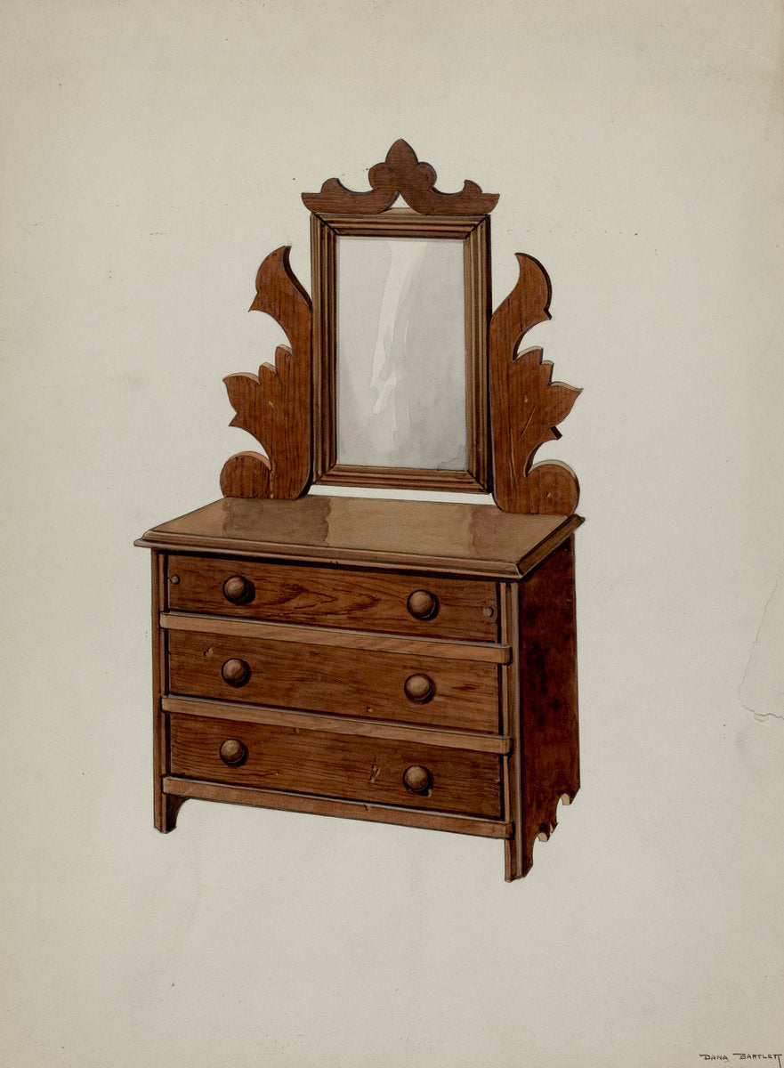 Doll's Dresser by Dana Bartlett (American, 1882 - 1957), 16X12"(A3)Poster Print