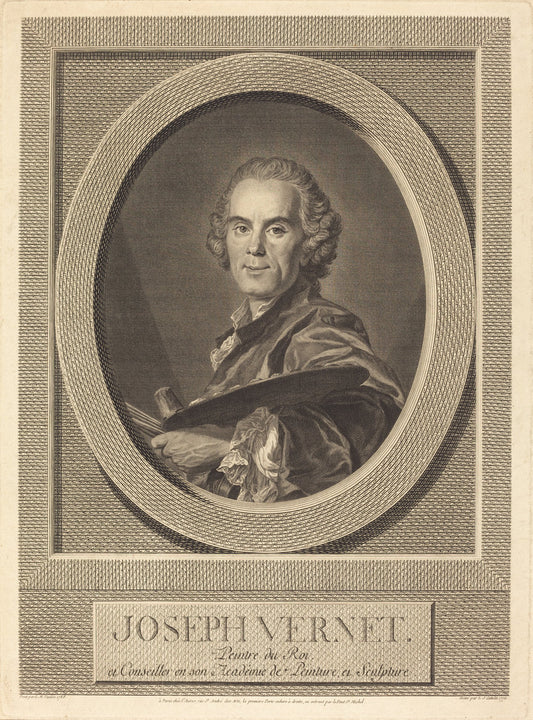 Joseph Vernet by Louis-Jacques Cathelin after Louis Michel Van Loo (French, 1738/1739 - 1804), 16X12"(A3)Poster Print