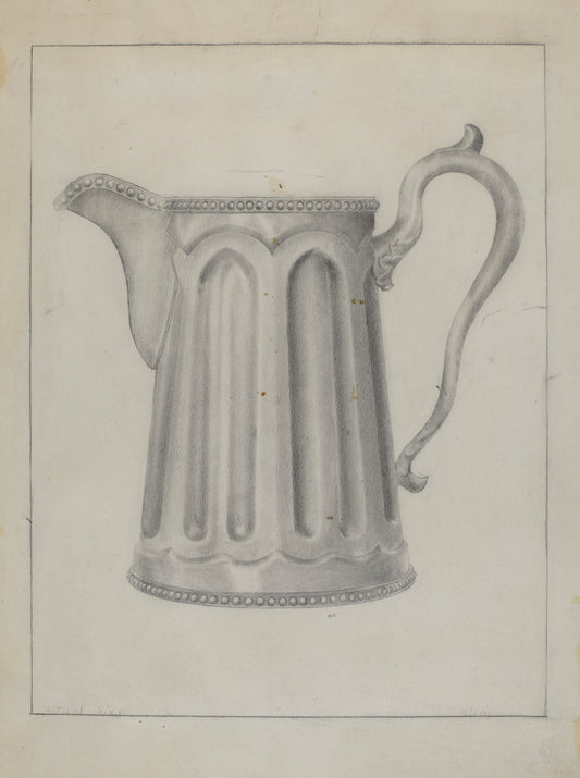 Pewter Creamer by Samuel O. Klein (American, active c. 1935), 16X12"(A3)Poster Print