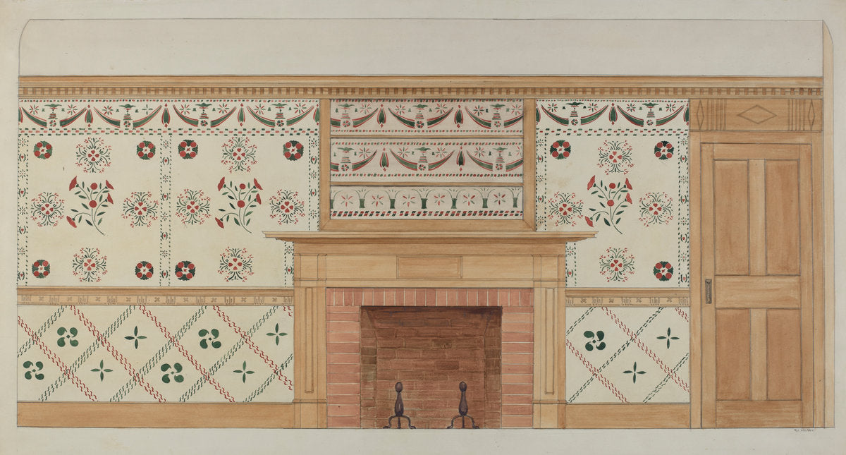 Stencilled Ballroom by Ray Holden (American, active c. 1935), 16X12"(A3)Poster Print