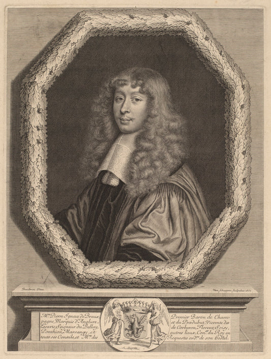 Pierre Ignace de Braux by Peter Ludwig van Schuppen after Henri Beaubrun (Flemish, 1627 - 1702), 16X12"(A3)Poster Print