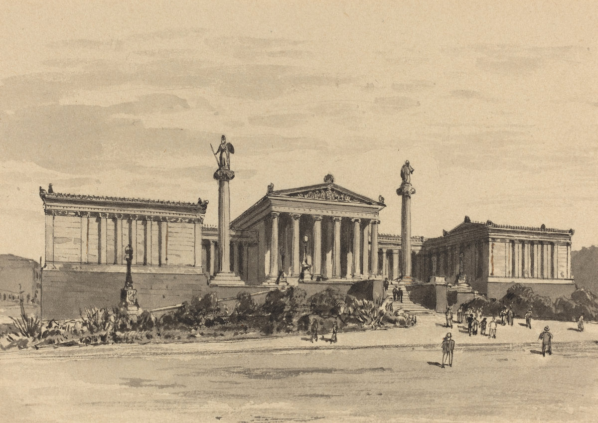 Academy by Themistocles von Eckenbrecher (German, 1842 - 1921), 16X12"(A3)Poster Print