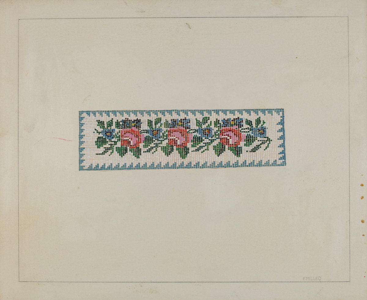Beadwork Book Marker by Edith Miller (American, active c. 1935), 16X12"(A3)Poster Print