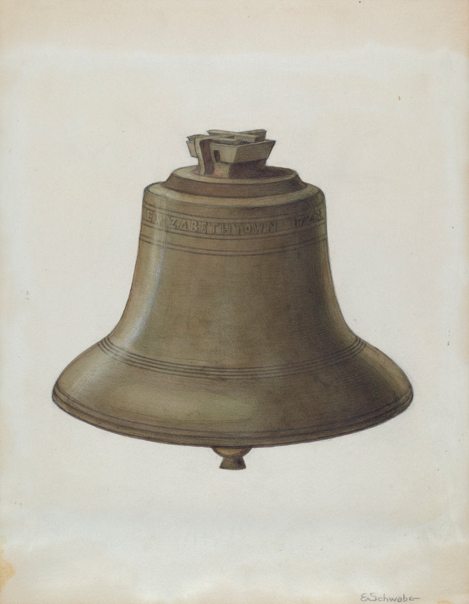 Courthouse Bell by Erwin Schwabe (American, active c. 1935), 16X12"(A3)Poster Print