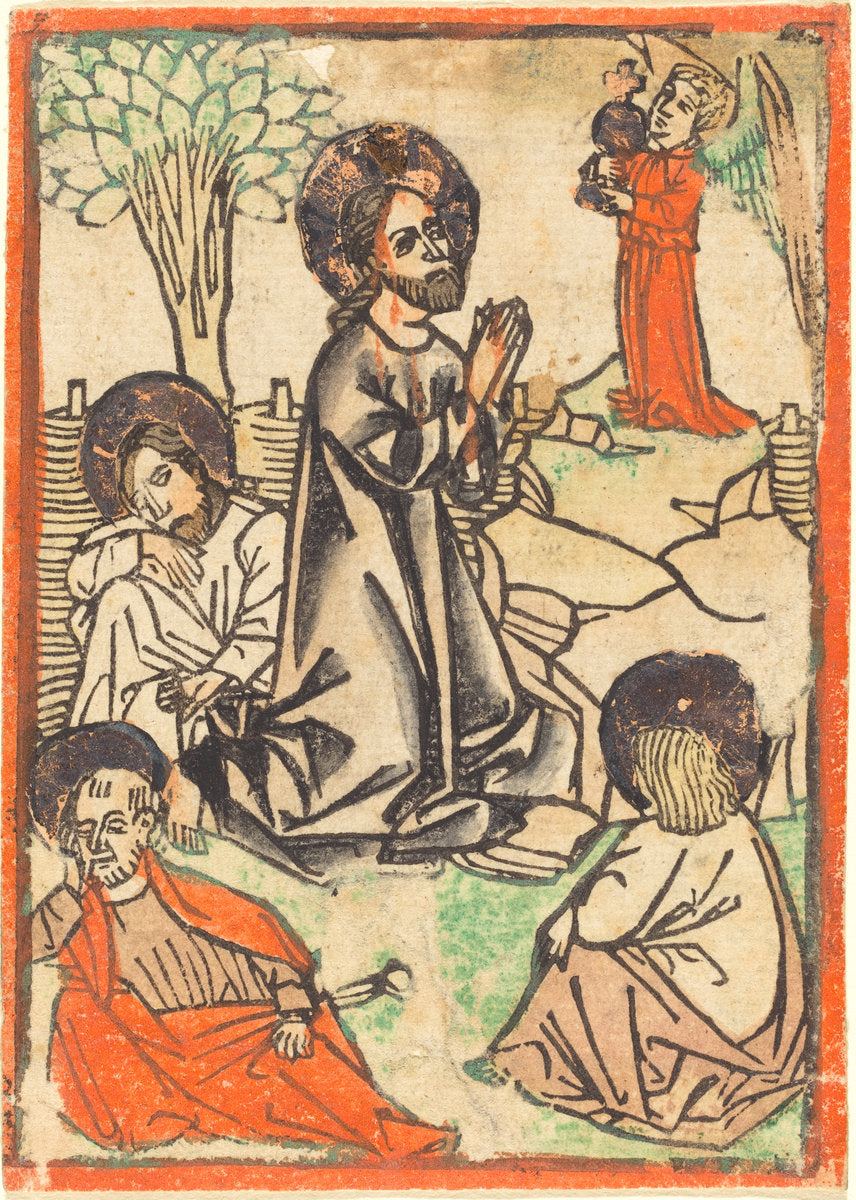 c. 1460 by German 15th Century (Christ on the Mount of Olives), 16X12"(A3)Poster Print