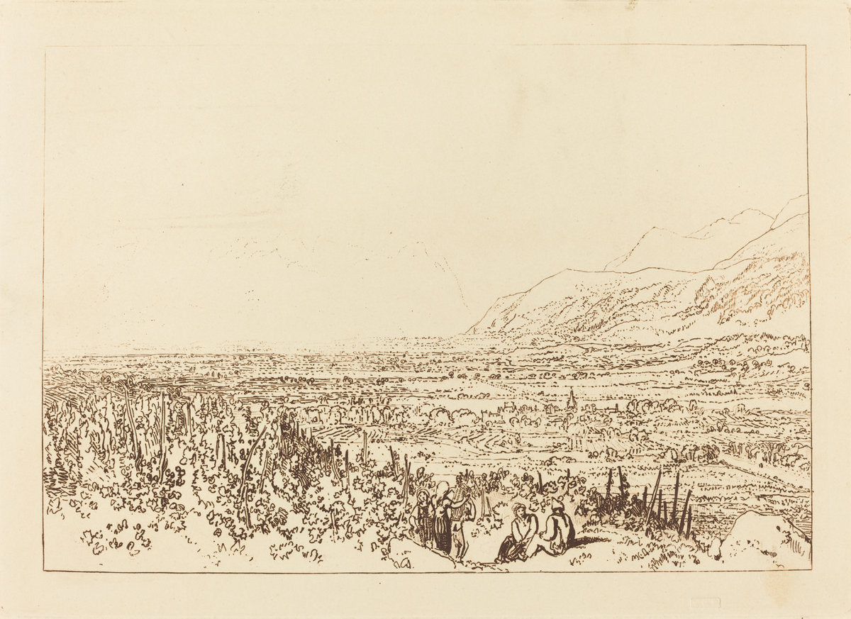 Chain of Alps from Grenoble to Chamberi by Joseph Mallord William Turner (British, 1775 - 1851), 16X12"(A3)Poster Print