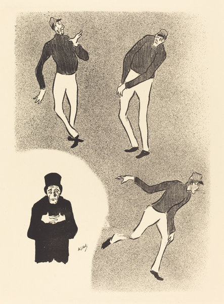 Clowns by Henri-Gabriel Ibels (French, 1867 - 1936), 16X12"(A3)Poster Print