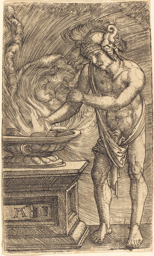 Mucius Scaevola by Albrecht Altdorfer (German, 1480 or before - 1538), 16X12"(A3)Poster Print