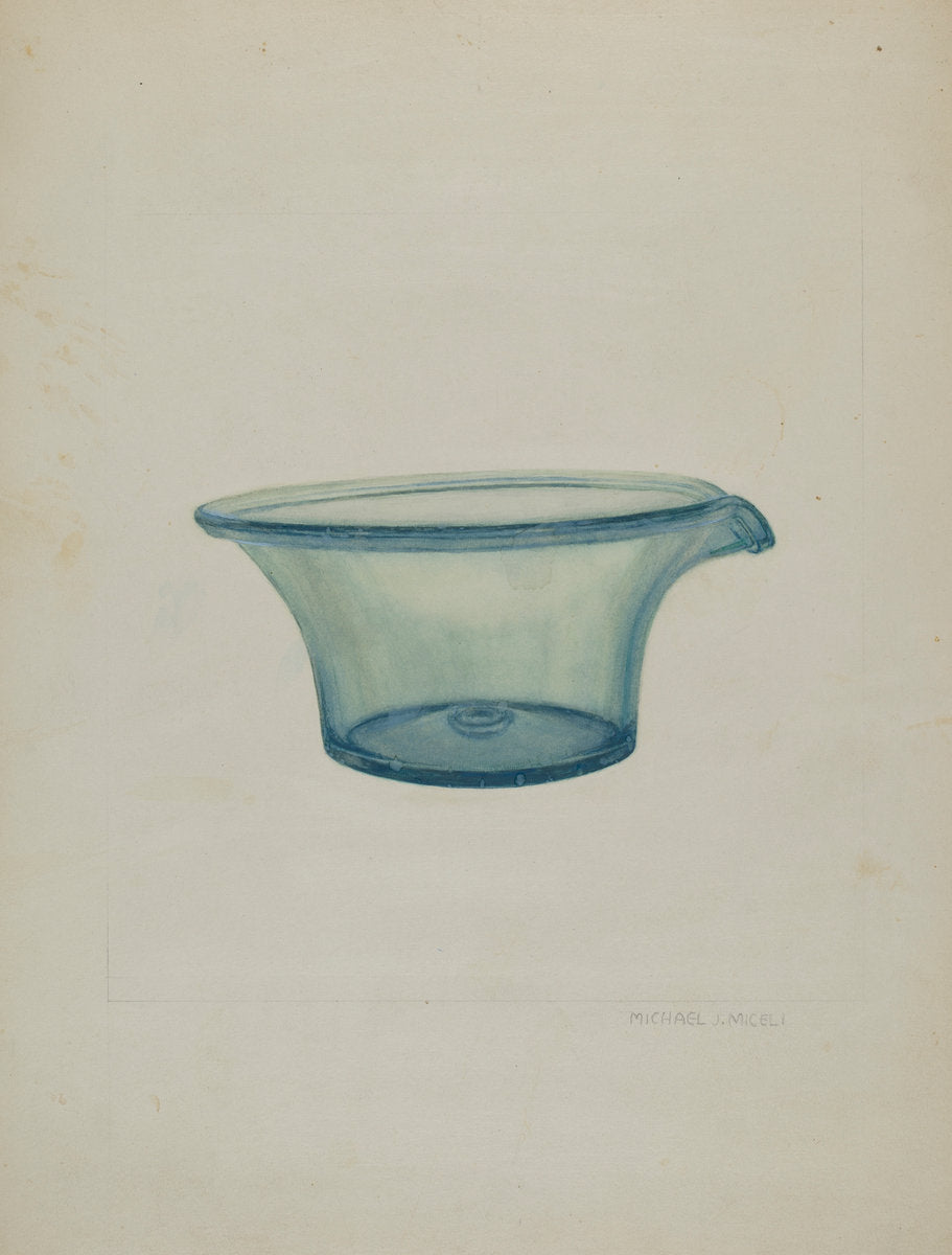Glass Milk Pan by Michael J. Miceli (American, active c. 1935), 16X12"(A3)Poster Print