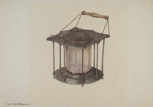 Combined Stove and Lantern by Lester Kausch (American, active c. 1935), 16X12"(A3)Poster Print
