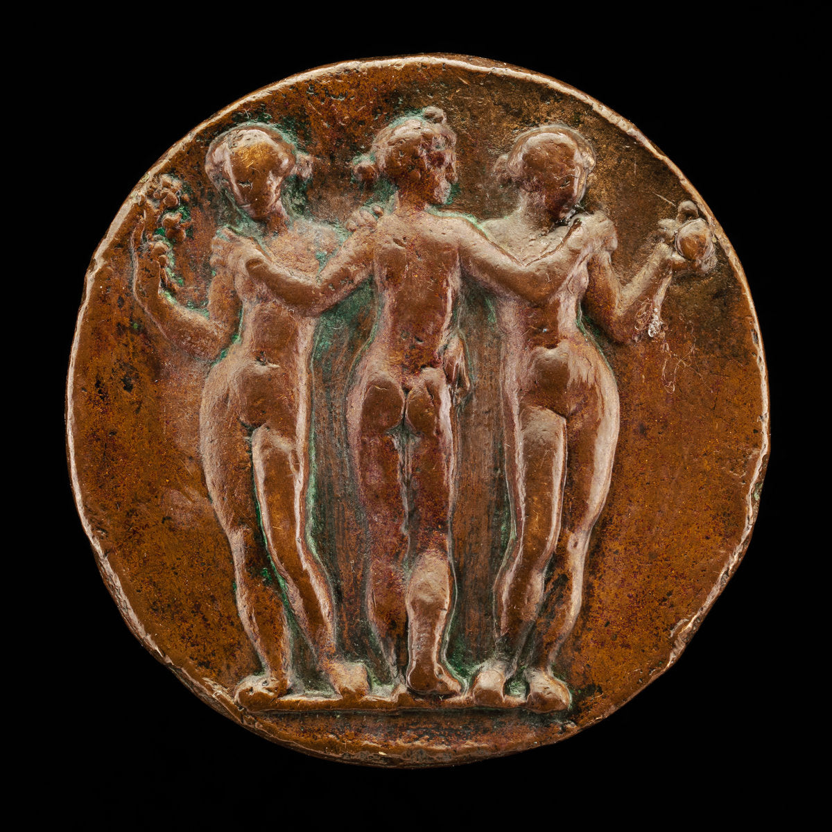 The Three Graces [reverse] by Danese Cattaneo (Venetian, c. 1509 - 1573), 16X12"(A3)Poster Print