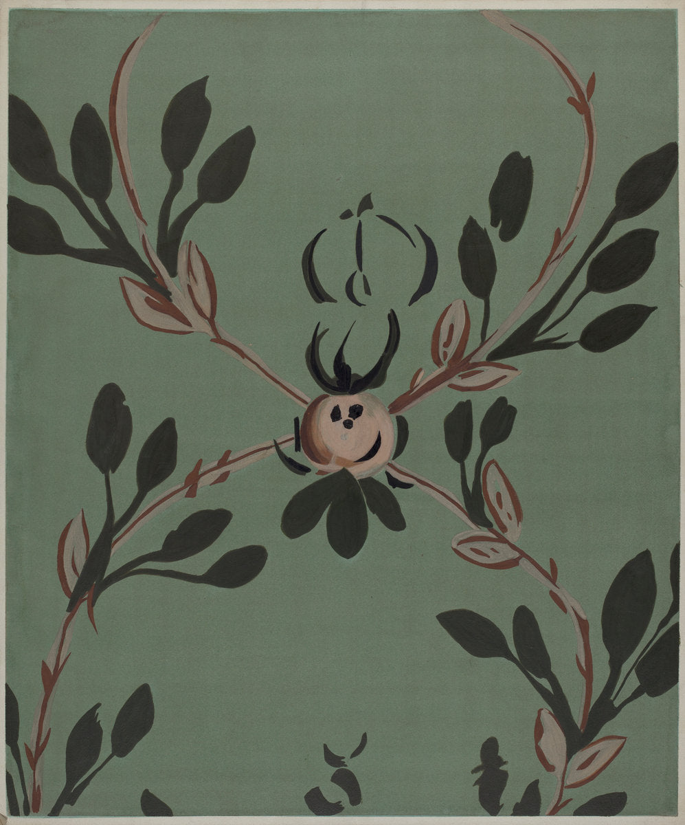 Free Hand Decorated Wall by Michael Lauretano (American, active c. 1935), 16X12"(A3)Poster Print