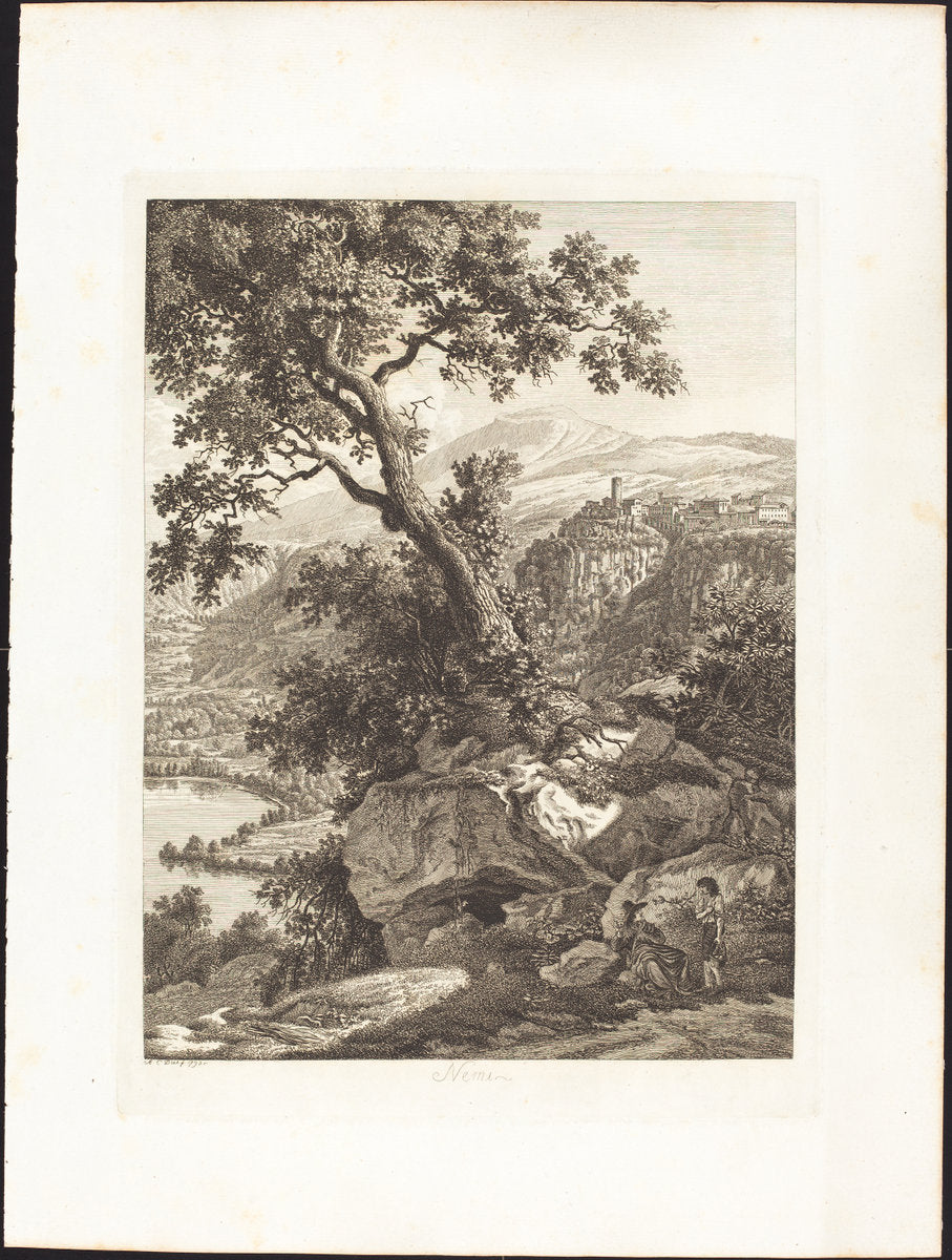 Nemi by Albert Christoph Dies (Austrian, 1755 - 1822), 16X12"(A3)Poster Print