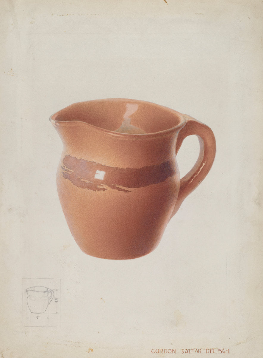Pitcher by Gordon Saltar (American, active c. 1935), 16X12"(A3)Poster Print