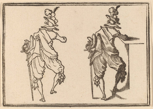 Man with Sword by Edouard Eckman after Jacques Callot (Flemish, born c. 1600), 16X12"(A3)Poster Print