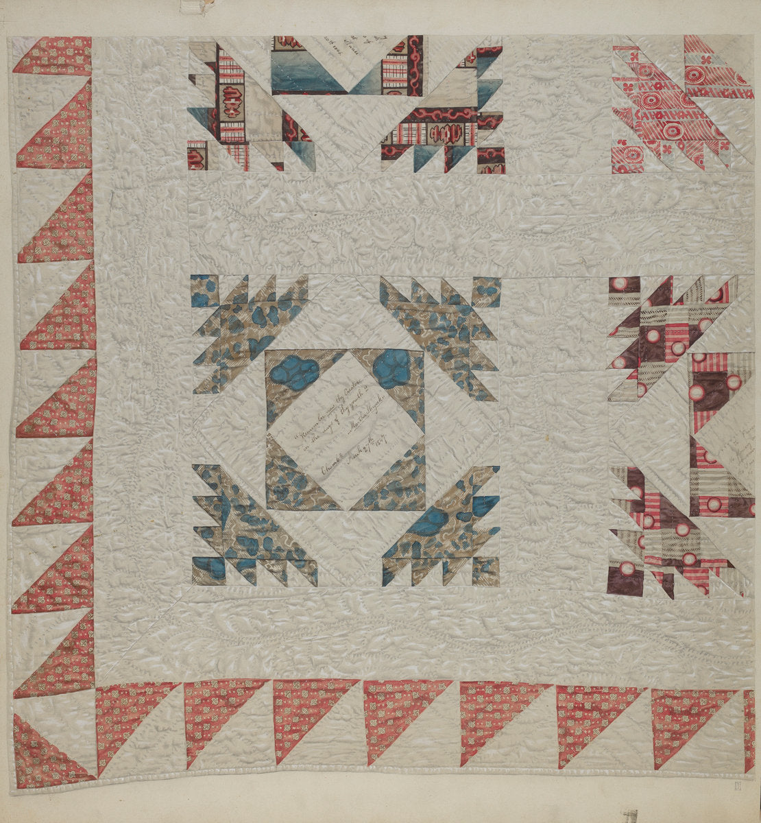 Pieced Quilt by Douglas Campbell (American, active c. 1935), 16X12"(A3)Poster Print