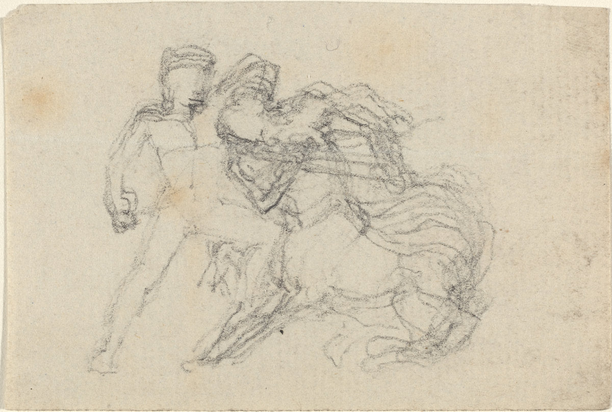 Battle between Man and Centaur by John Flaxman (British, 1755 - 1826), 16X12"(A3)Poster Print