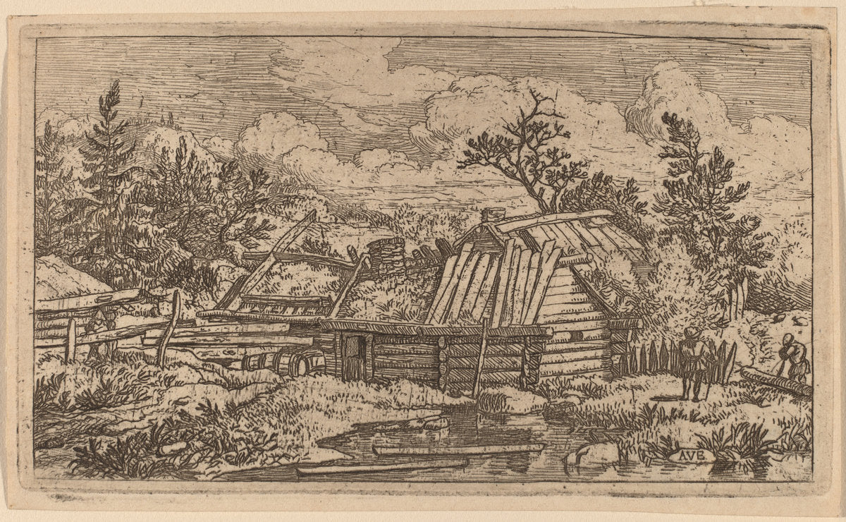 Two Beams Floating in the Water by Allart van Everdingen (Dutch, 1621 - 1675), 16X12"(A3)Poster Print