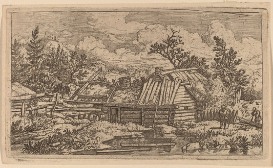 Two Beams Floating in the Water by Allart van Everdingen (Dutch, 1621 - 1675), 16X12"(A3)Poster Print