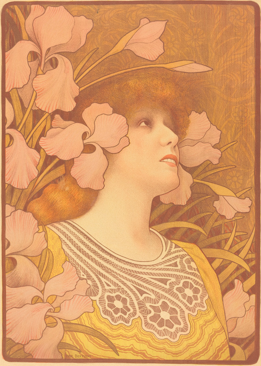 Sarah Bernhardt as Melisande by Paul Berthon (French, 1872 - 1909), 16X12"(A3)Poster Print