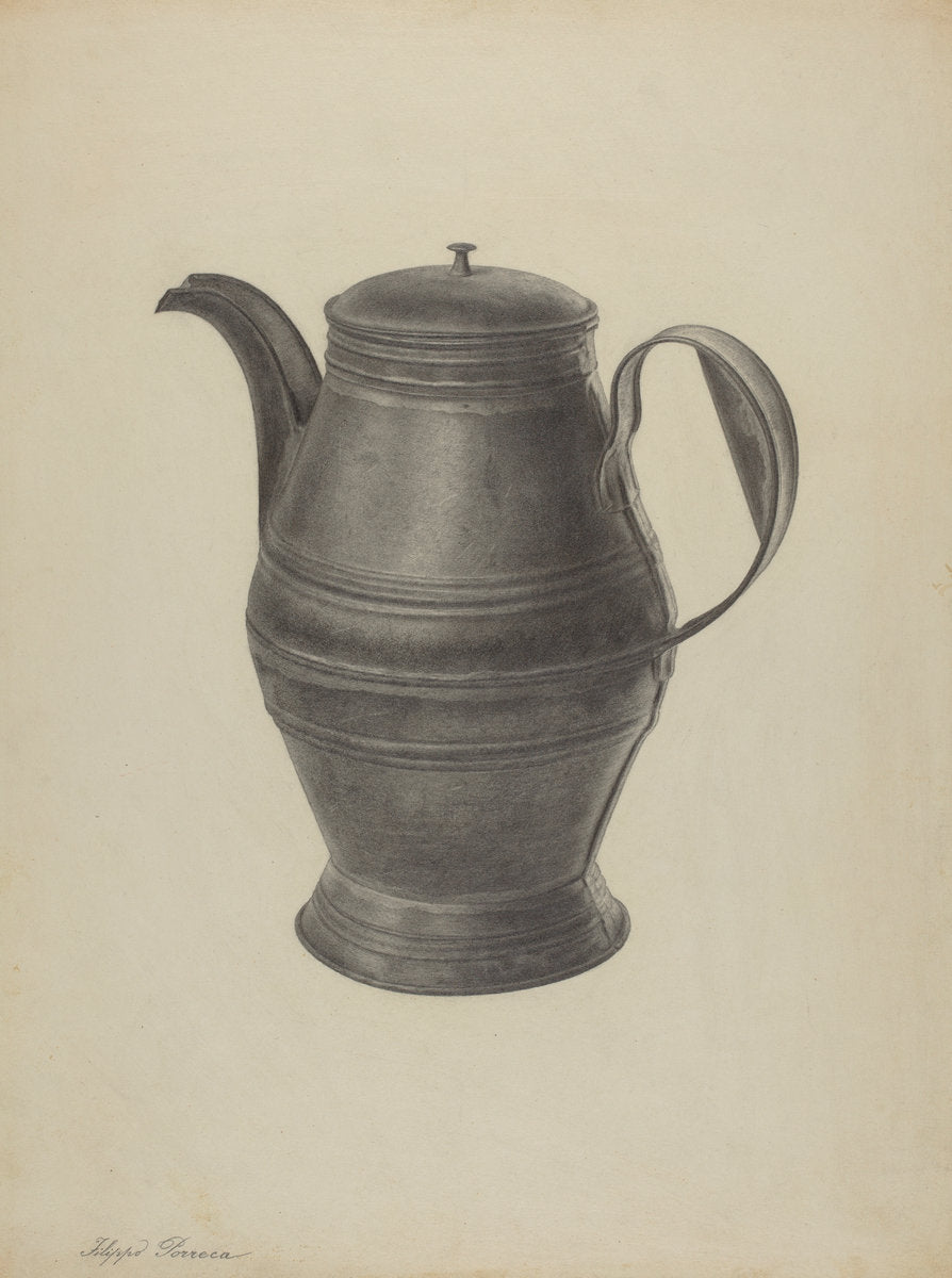 Pa. German Coffee Pot by Filippo Porreca (American, active c. 1935), 16X12"(A3)Poster Print