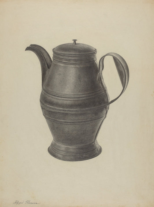 Pa. German Coffee Pot by Filippo Porreca (American, active c. 1935), 16X12"(A3)Poster Print
