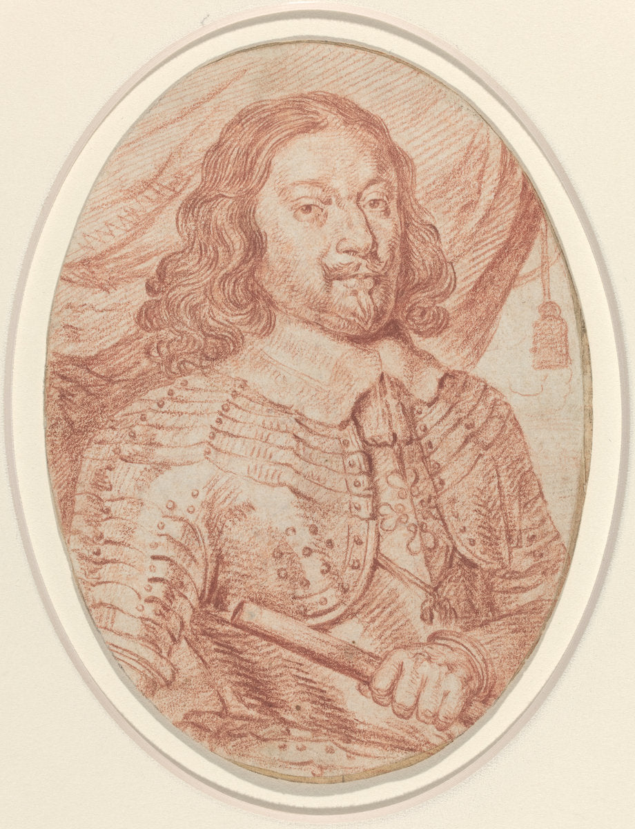 Portrait of a French General by Balthasar Moncornet (French, c. 1600 - 1668), 16X12"(A3)Poster Print