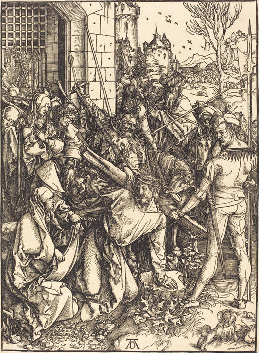 Christ Carrying the Cross by Albrecht Dürer (German, 1471 - 1528), 16X12"(A3)Poster Print