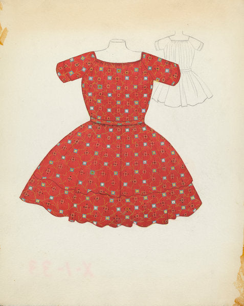 Child's Dress by Esther Hansen (American, active c. 1935), 16X12"(A3)Poster Print