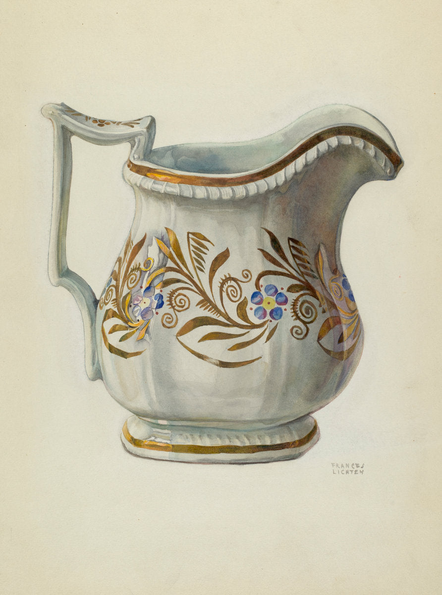 Pitcher by Frances Lichten (American, active c. 1935), 16X12"(A3)Poster Print