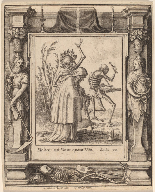Old Woman by Wenceslaus Hollar after Hans Holbein the Younger after Abraham van Diepenbeeck (Bohemian, 1607 - 1677), 16X12"(A3)Poster Print