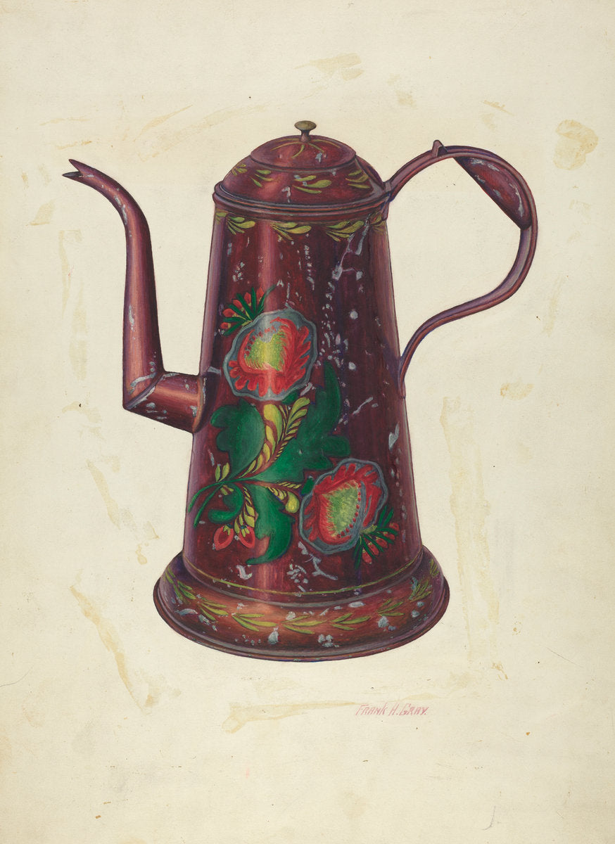 Tin Teapot by Frank Gray (American, active c. 1935), 16X12"(A3)Poster Print