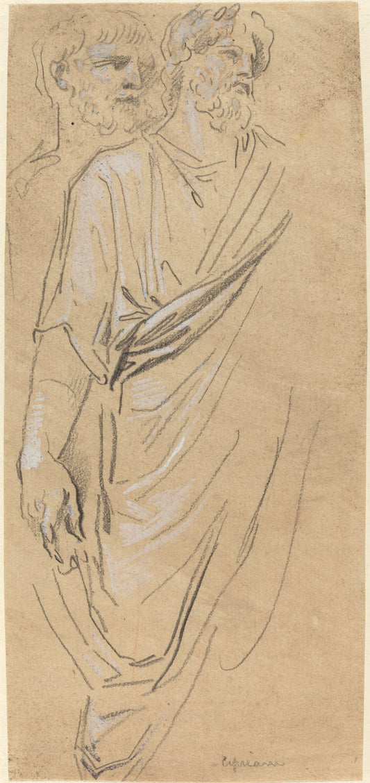 Studies of a Classical Figure by Giovanni Battista Cipriani (Italian, 1727 - 1785), 16X12"(A3)Poster Print