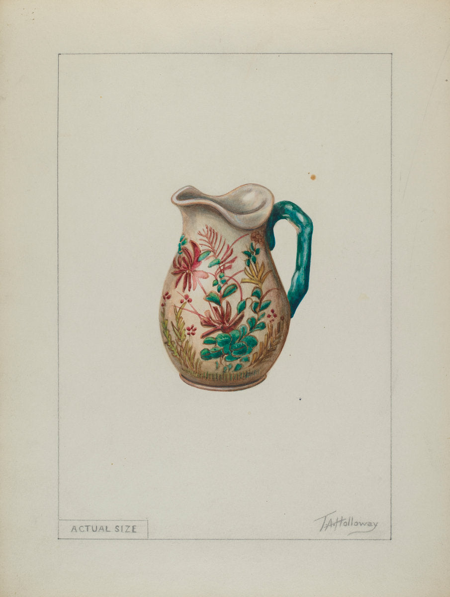 Cream Pitcher by Thomas Holloway (American, active c. 1935), 16X12"(A3)Poster Print