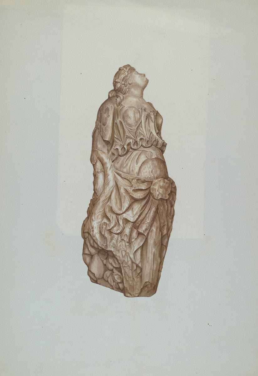 Figurehead by Flora Merchant (American, active c. 1935), 16X12"(A3)Poster Print