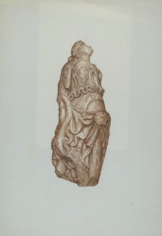 Figurehead by Flora Merchant (American, active c. 1935), 16X12"(A3)Poster Print