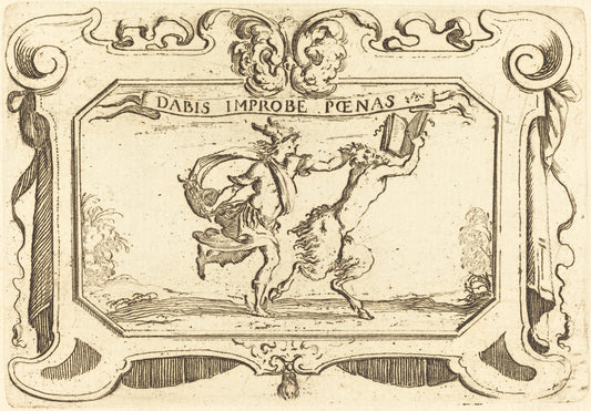 Mercury Chasing a Satyr Holding a Book by Stefano Della Bella (Florentine, 1610 - 1664), 16X12"(A3)Poster Print