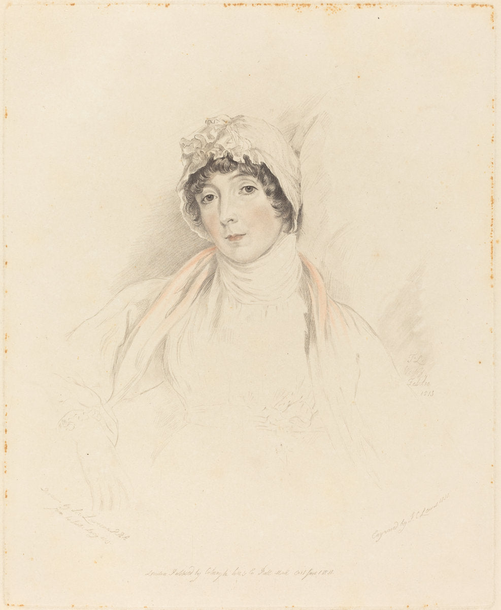 Lucy Lawrence by Frederick Christian Lewis I after Sir Thomas Lawrence (British, 1779 - 1856), 16X12"(A3)Poster Print