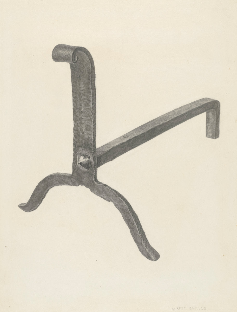 Andiron by Albert Taxson (American, active c. 1935), 16X12"(A3)Poster Print