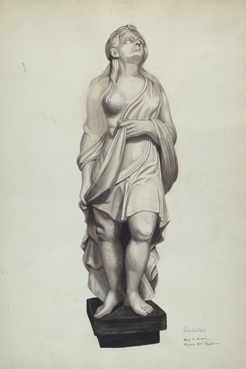 Galatea Figurehead by Mary E. Humes (American, active c. 1935), 16X12"(A3)Poster Print