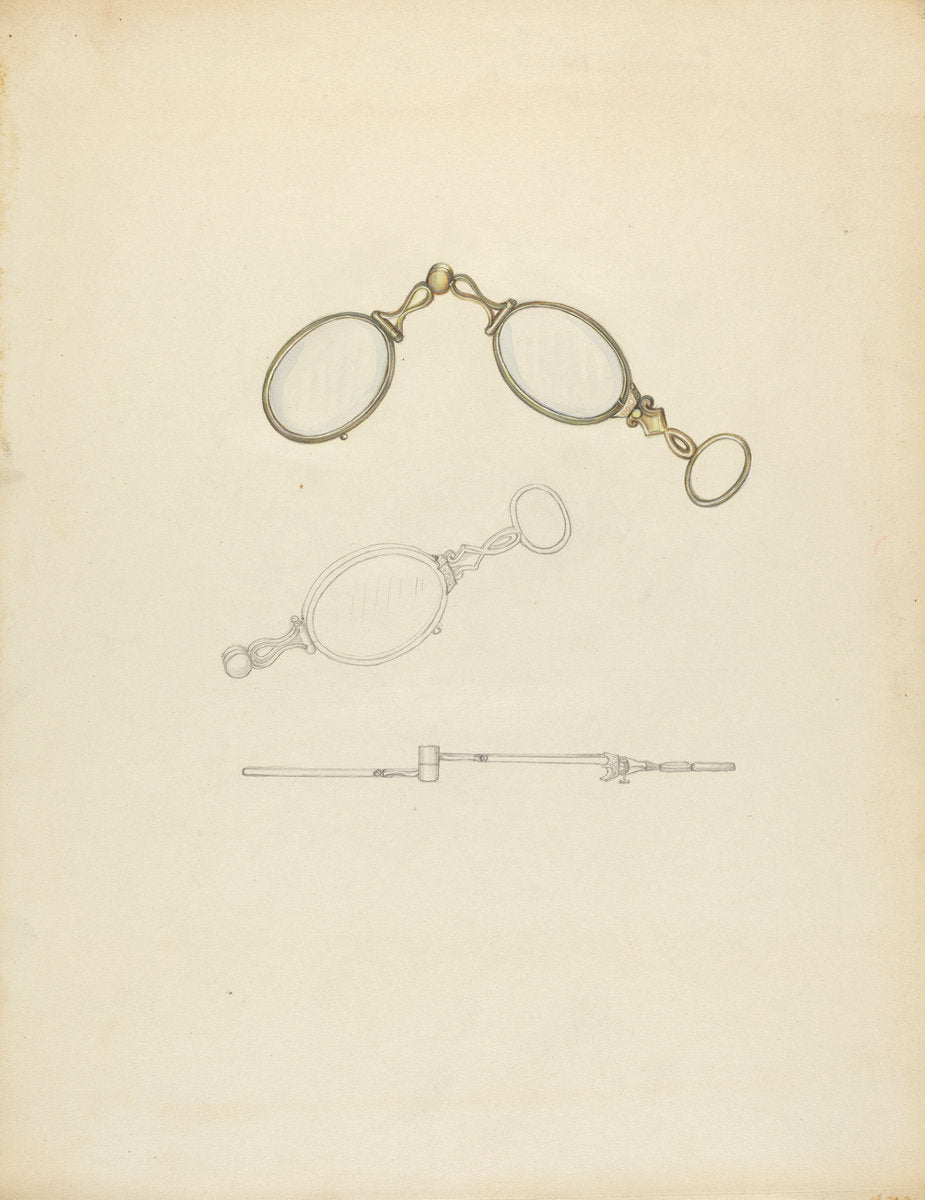 Lorgnette by Sylvia De Zon (American, active c. 1935), 16X12"(A3)Poster Print