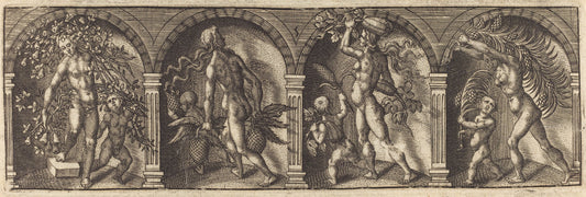 Les divers pourtraicts et figures V by Master AD (French, active c. 1600), 16X12"(A3)Poster Print