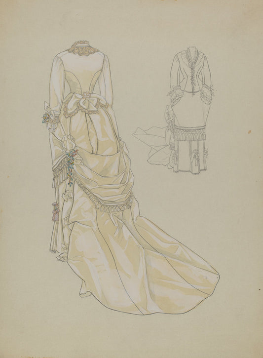 Wedding Dress by Melita Hofmann (American, active c. 1935), 16X12"(A3)Poster Print