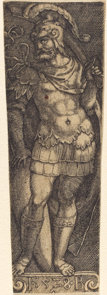 Sheath with Warrior by Master IB (German, active c. 1523/1530), 16X12"(A3)Poster Print