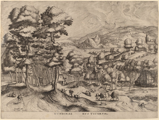 Nundinae Rusticorum (Rustic Market) by Johannes and Lucas van Doetechum after Pieter Bruegel the Elder (Dutch, active 1554/1572; died before 1589), 16X12"(A3)Poster Print