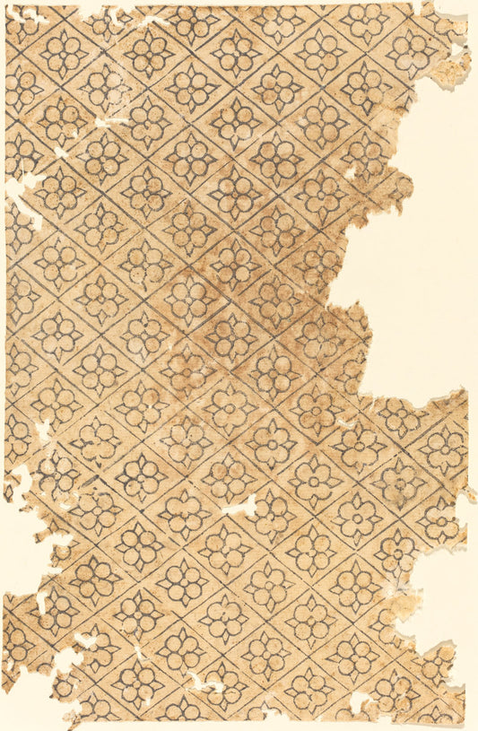 woodcut by German 16th Century (Sheet with Flower and Diamond Pattern), 16X12"(A3)Poster Print