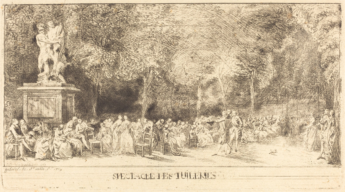 Les chaises [lower half] by Gabriel Jacques de Saint-Aubin (French, 1724 - 1780), 16X12"(A3)Poster Print