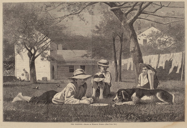 published 1873 by after Winslow Homer (The Nooning), 16X12"(A3)Poster Print