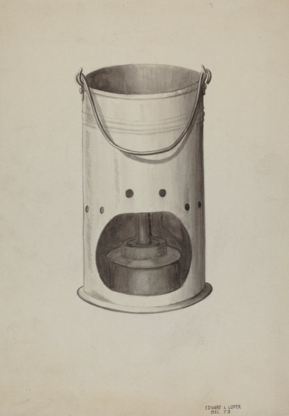 Metal Lantern by Edward L. Loper (American, born 1916), 16X12"(A3)Poster Print
